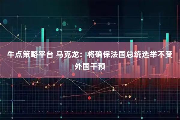 牛点策略平台 马克龙：将确保法国总统选举不受外国干预